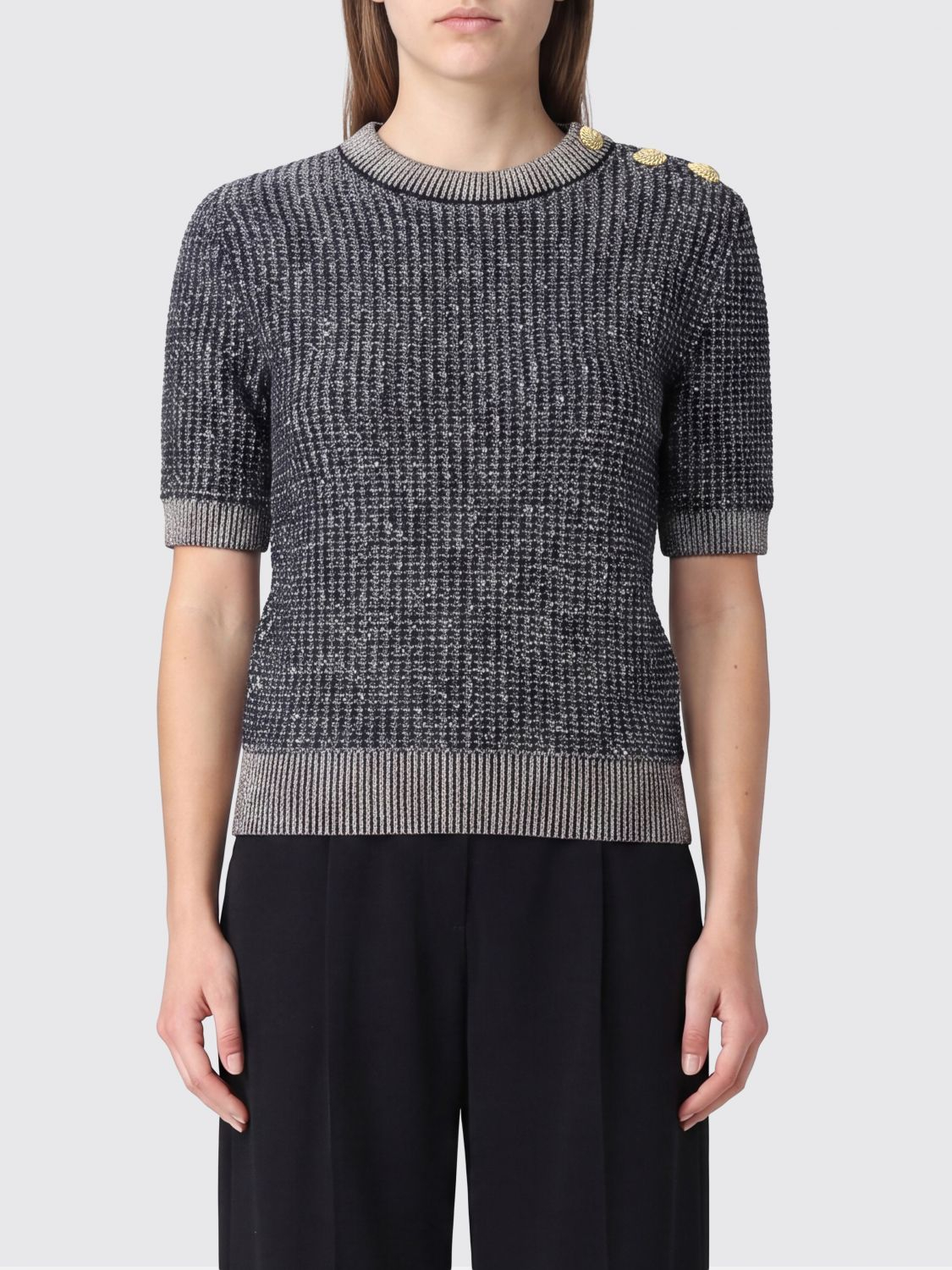 [Balmain] Knitwear FW26 HF1ALB60KK13 SQH