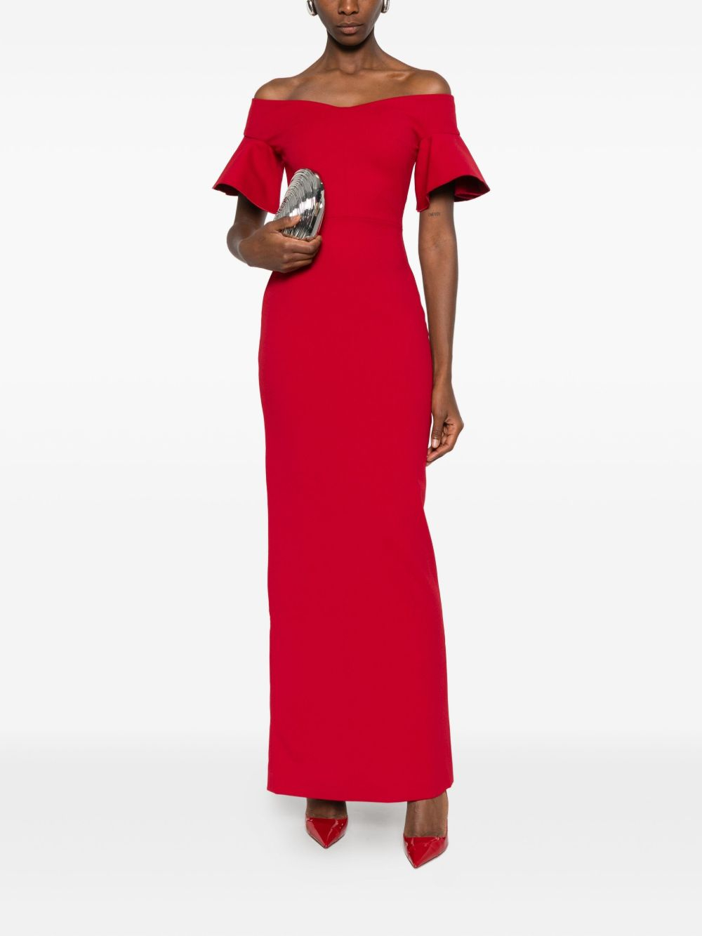 [Solace London] Short sleeve dress FW26 OS46003SCARLET
