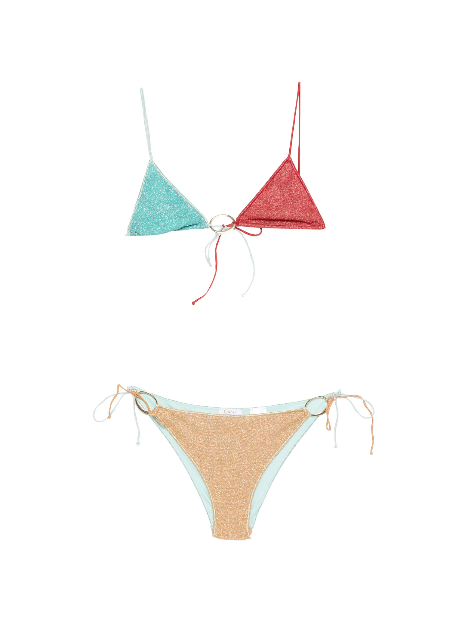 [OSEREE] Swimsuit FW26 LGF246SEA TURQUOISE-CORAL-GOLD