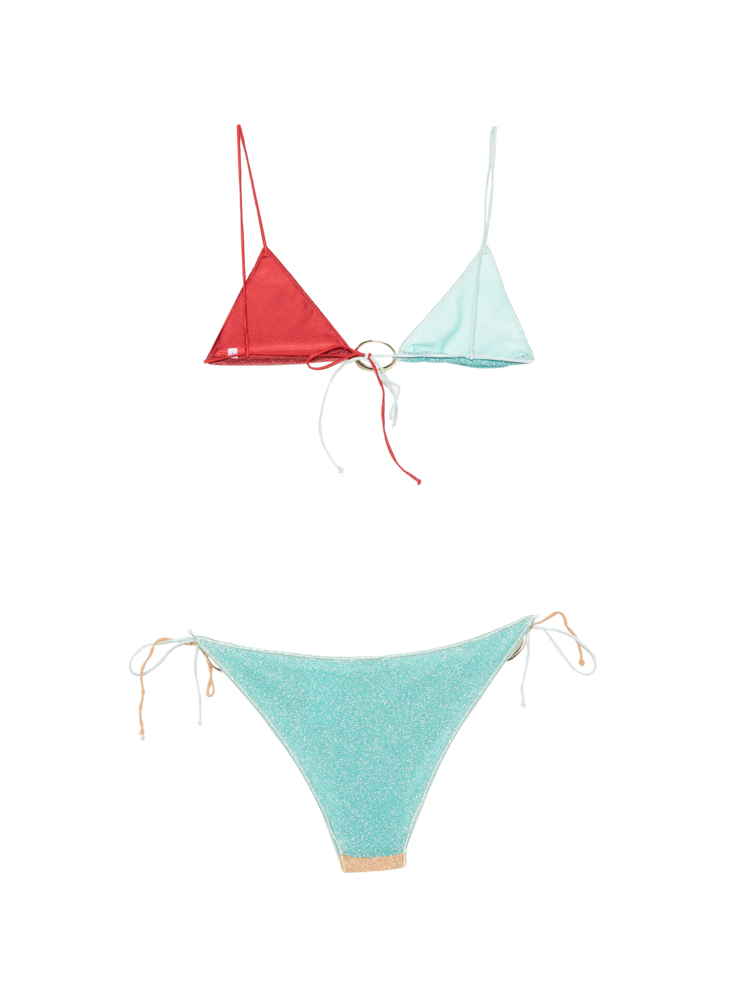 [OSEREE] Swimsuit FW26 LGF246SEA TURQUOISE-CORAL-GOLD