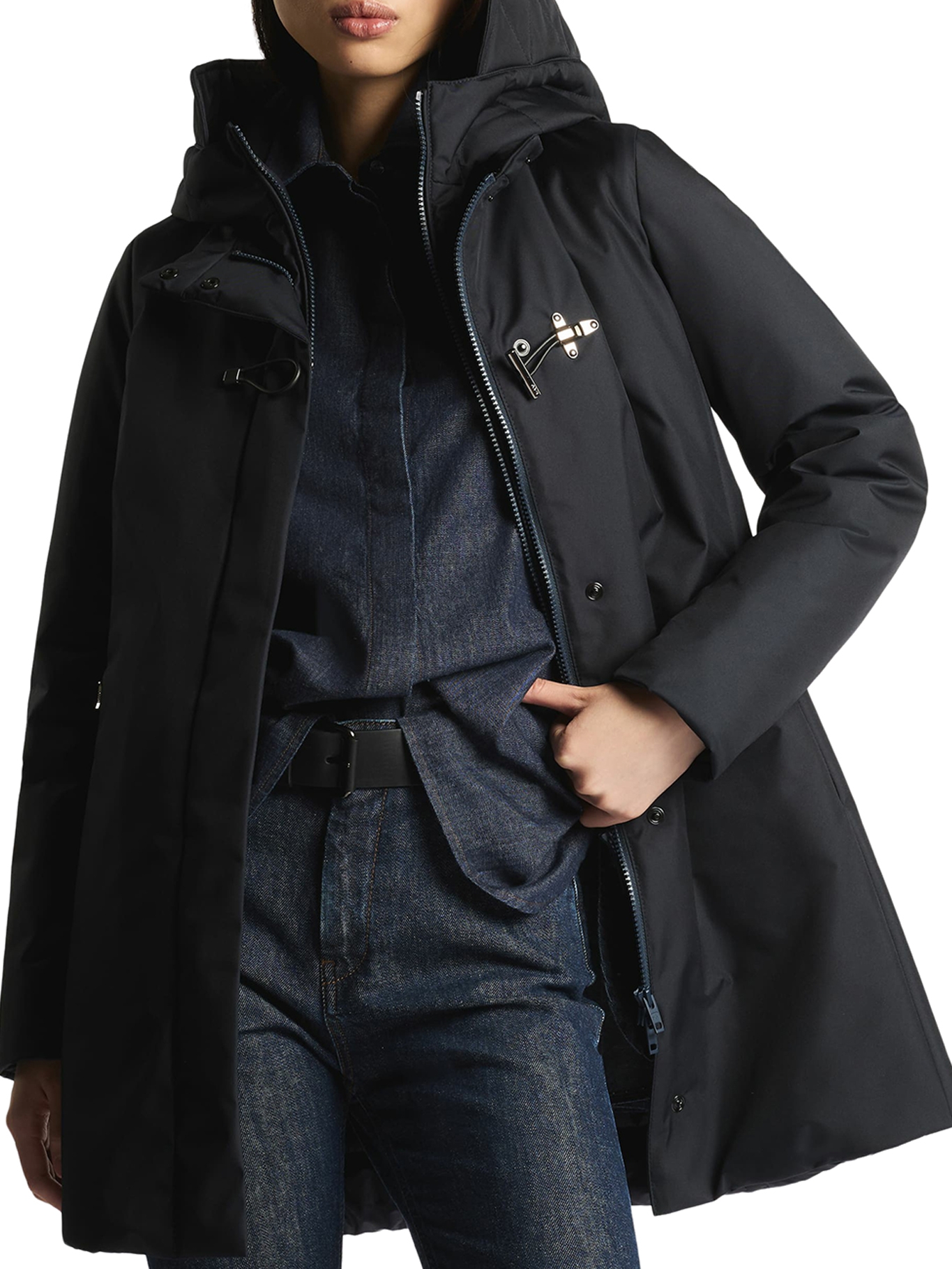 [FAY ARCHIVE ] Down jacket FW26 NAW59533830ZXEU808U808 BLUE DENIM