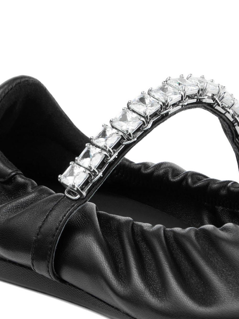 [Jimmy Choo] Flat shoes FW26 JADEBALLERINAGKEQEABLACK/CRYSTAL