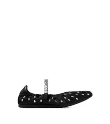 [Jimmy Choo] Flat shoes FW26 JADEBALLERINAQEPBLACK/CRYSTAL