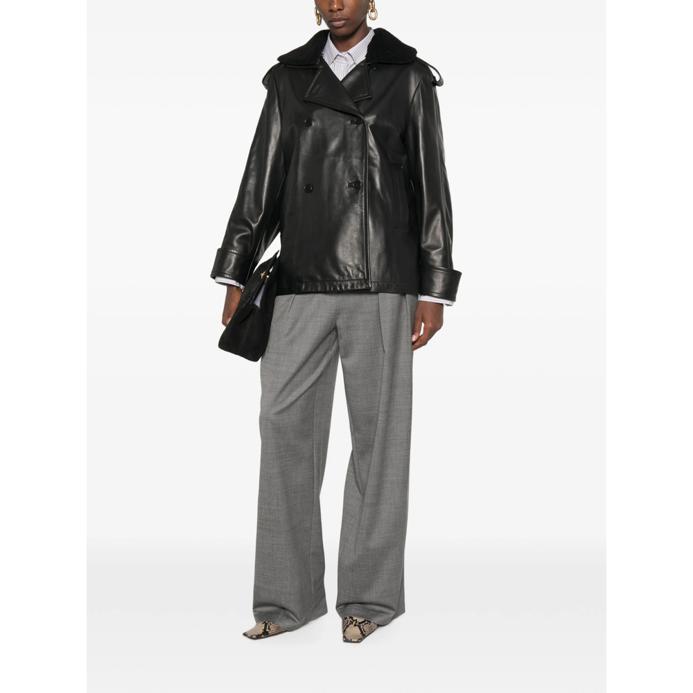 [Santoro] Leather Jacket FW26 51016-D  BLACK