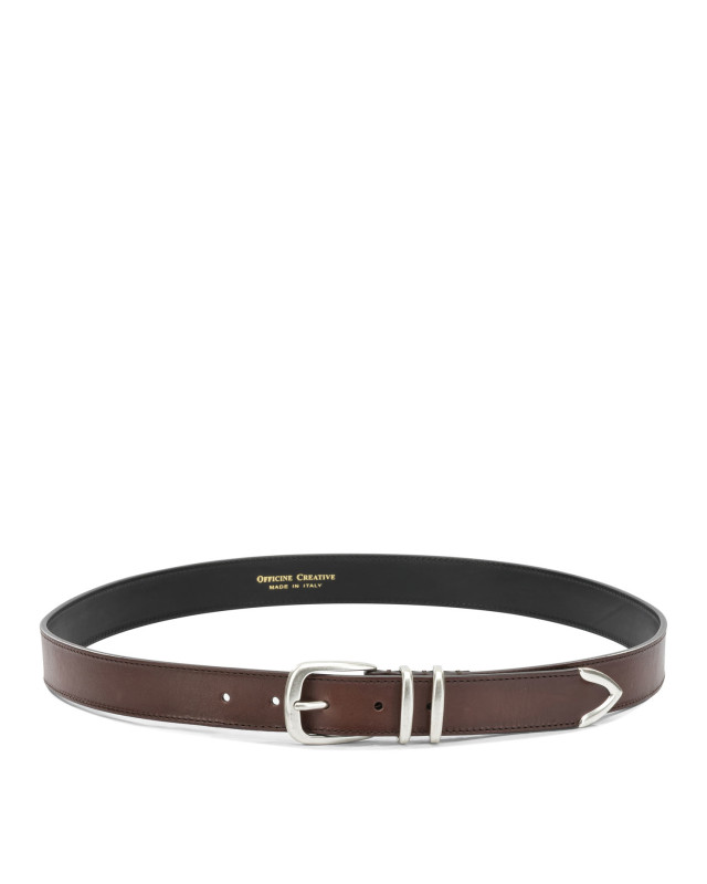 [Officine Creative] Belt FW26 OC STRIP/074AERO SPALLA NAPPA CASTAGNO
