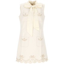 [Self - portrait] Sleeveless dress FW26 PF26-817SCECRU