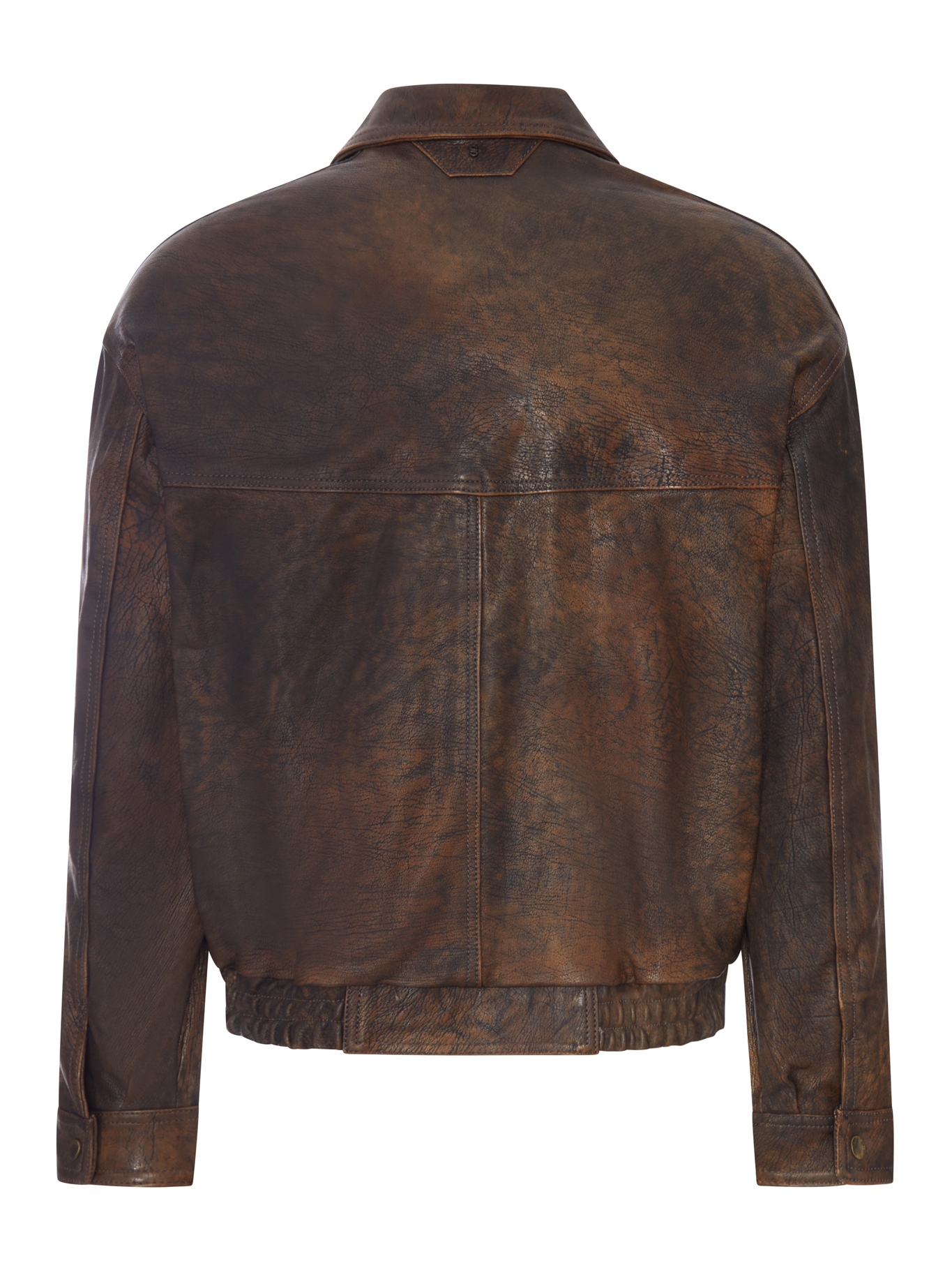 [SALVATORE SANTORO] Leather Jacket FW26 51627UYAMABROWN