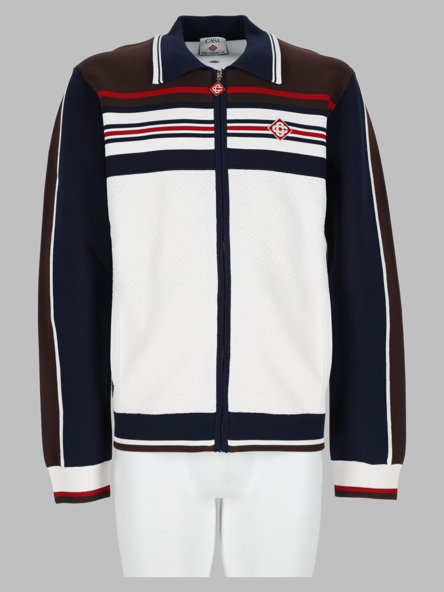 [Casablanca] Sweatshirt FW26 M-AW26-KW-1477_01WHITE/BROWN/NAVY