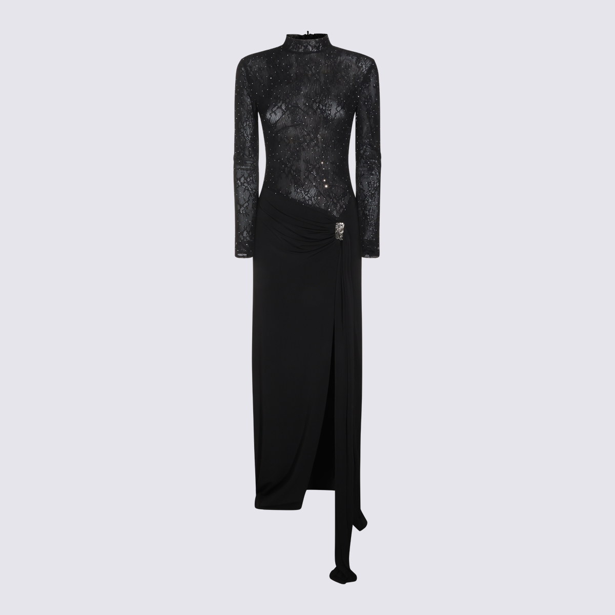 [NISSA] Long sleeve dress FW26 RS16860BLACK