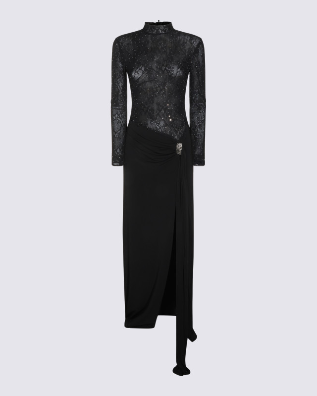 [NISSA] Long sleeve dress FW26 RS16860BLACK