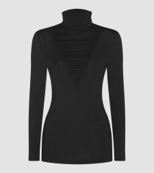 [NISSA] T-shirts Long Sleeve FW26 TOP16787BLACK