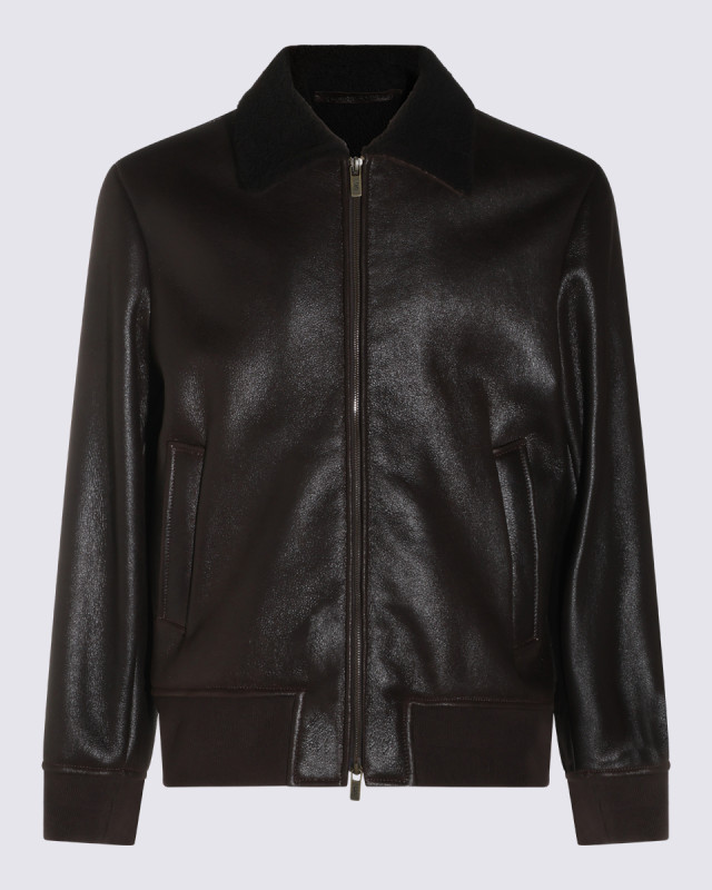[SALVATORE SANTORO] Leather Jacket FW26 51694DIESDARK BROWN