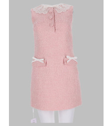 [Self-portrait] Sleeveless dress FW26 PF26-002SC-P_PINK