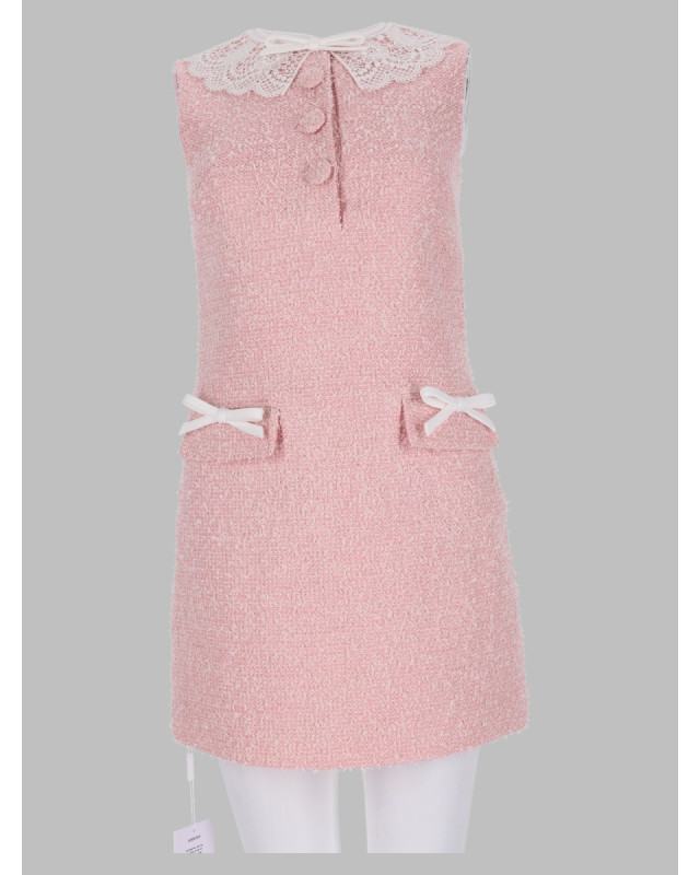 [Self-portrait] Sleeveless dress FW26 PF26-002SC-P_PINK
