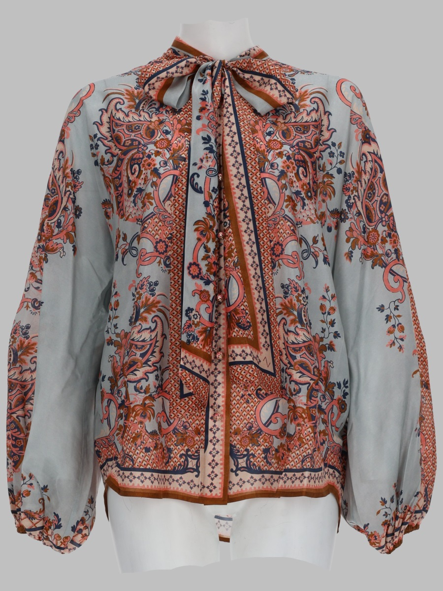 [Zimmermann] Shirts Long Sleeve FW26 4461TSS261_BLUPF