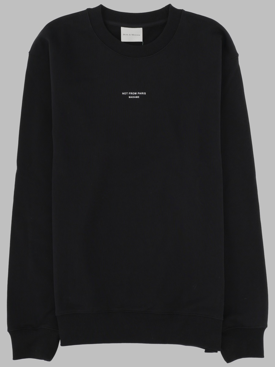 [DROLE DE MONSIEUR] Sweatshirt FW26 SW148_CO127BLACK