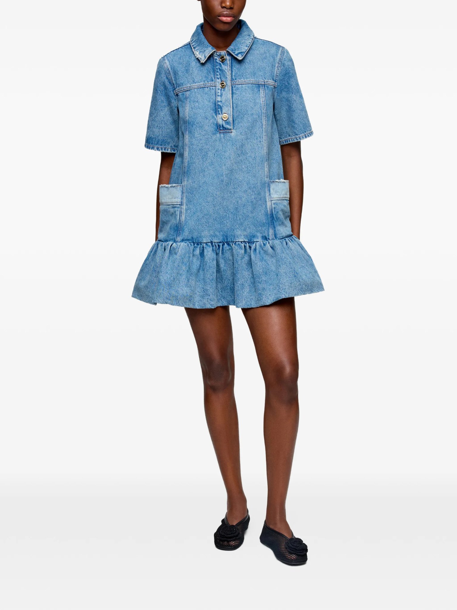 [GANNI] Short sleeve dress FW26 A1030482567
