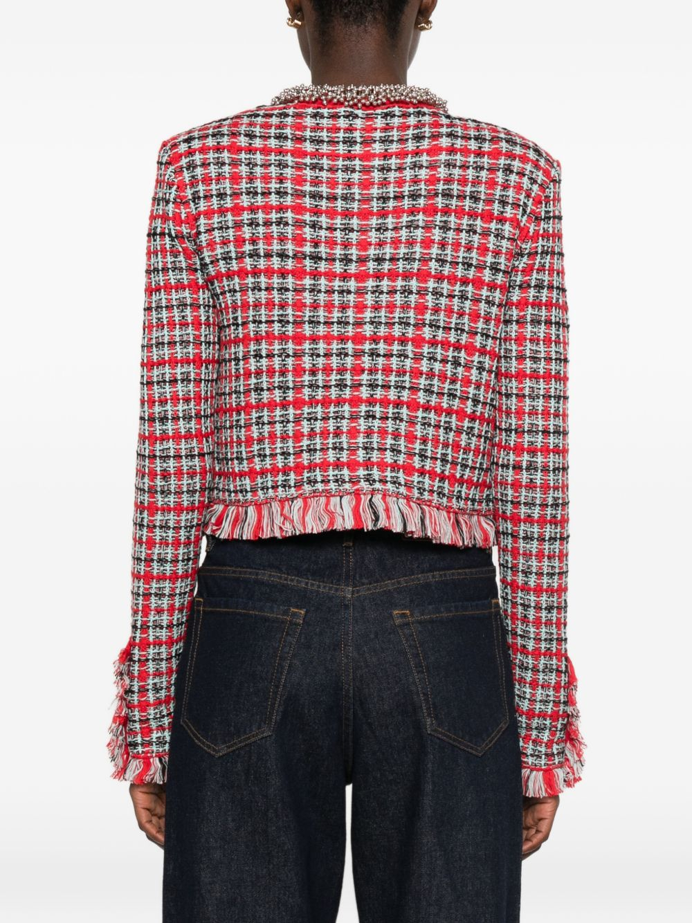 [Self - portrait] Tweed jacket FW26 AW26-146J-RRED
