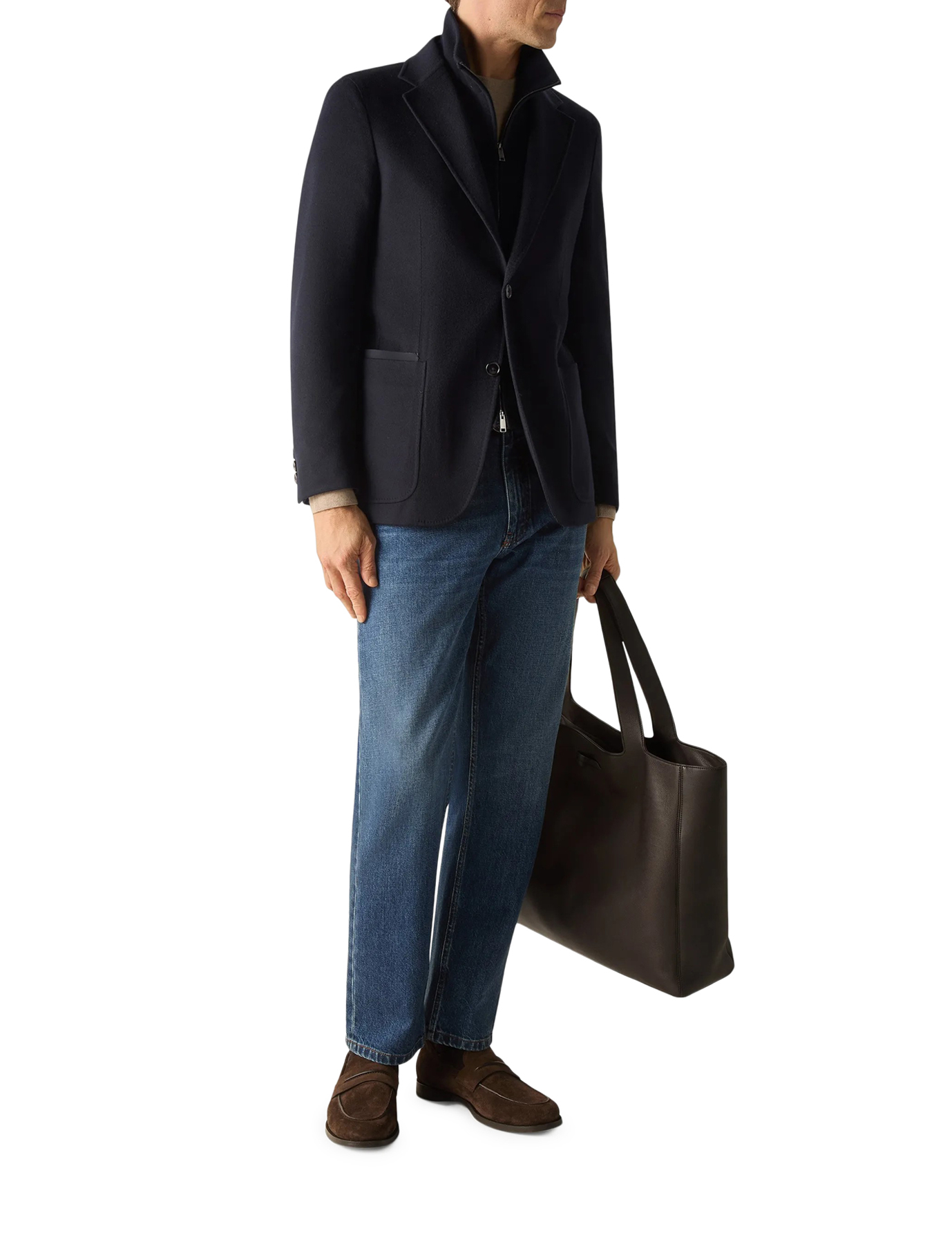 [ZEGNA] Blazer FW26 UIC46A4DNRB09 NAVY BLUE