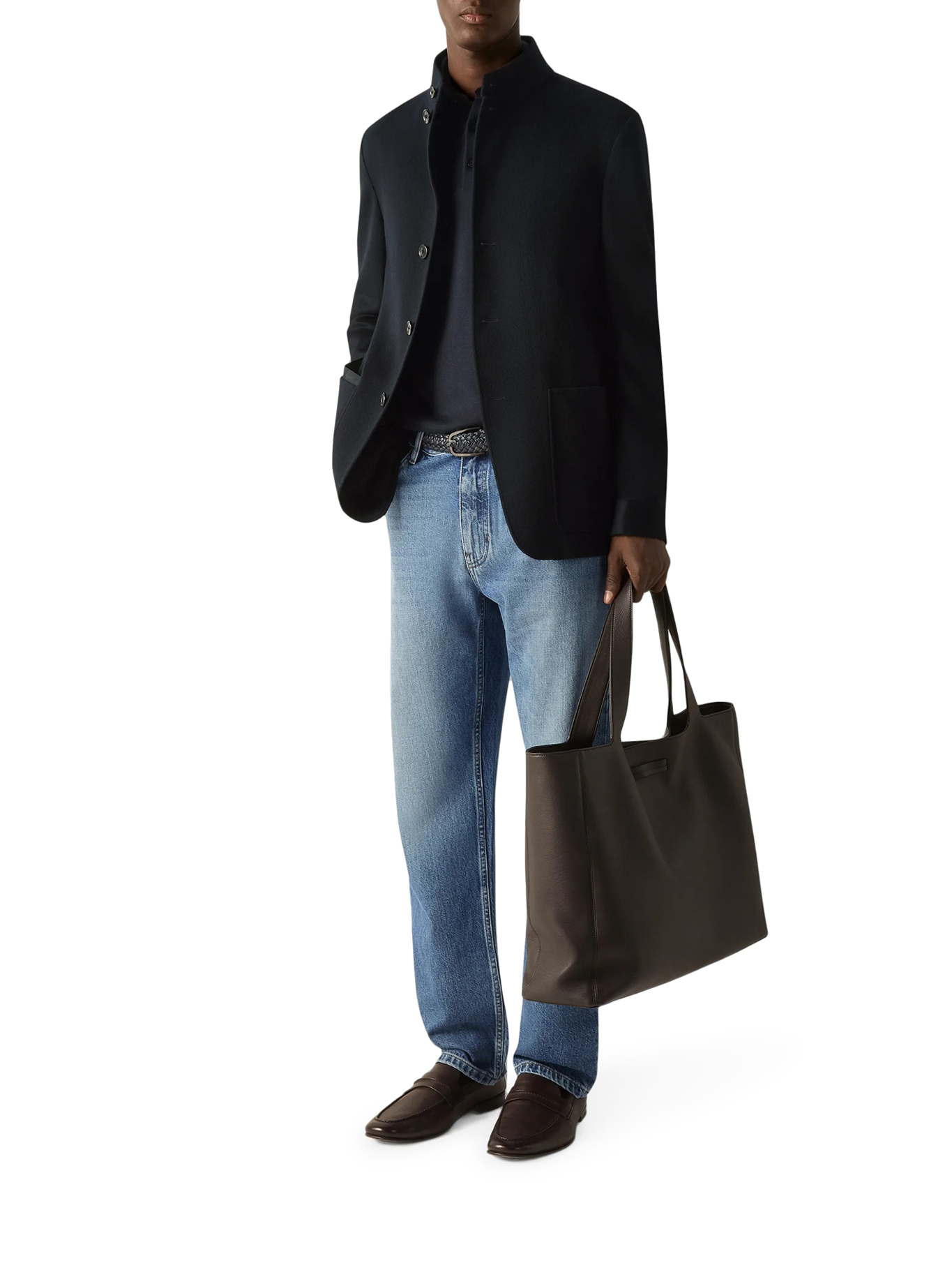 [ZEGNA] Casual Jacket FW26 S69081A41VHKQ07R NAVY BLUE