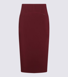 [NISSA] Midi skirt FW26 F1366BORDEAUX