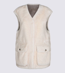 [Urbancode] Fur Jacket FW26 BJ20370CASHEW AND CREAM