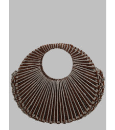 [Hibourama] Clutch bag FW25 JAYAMEDIUMCRYSTALVELVET_CHOCO