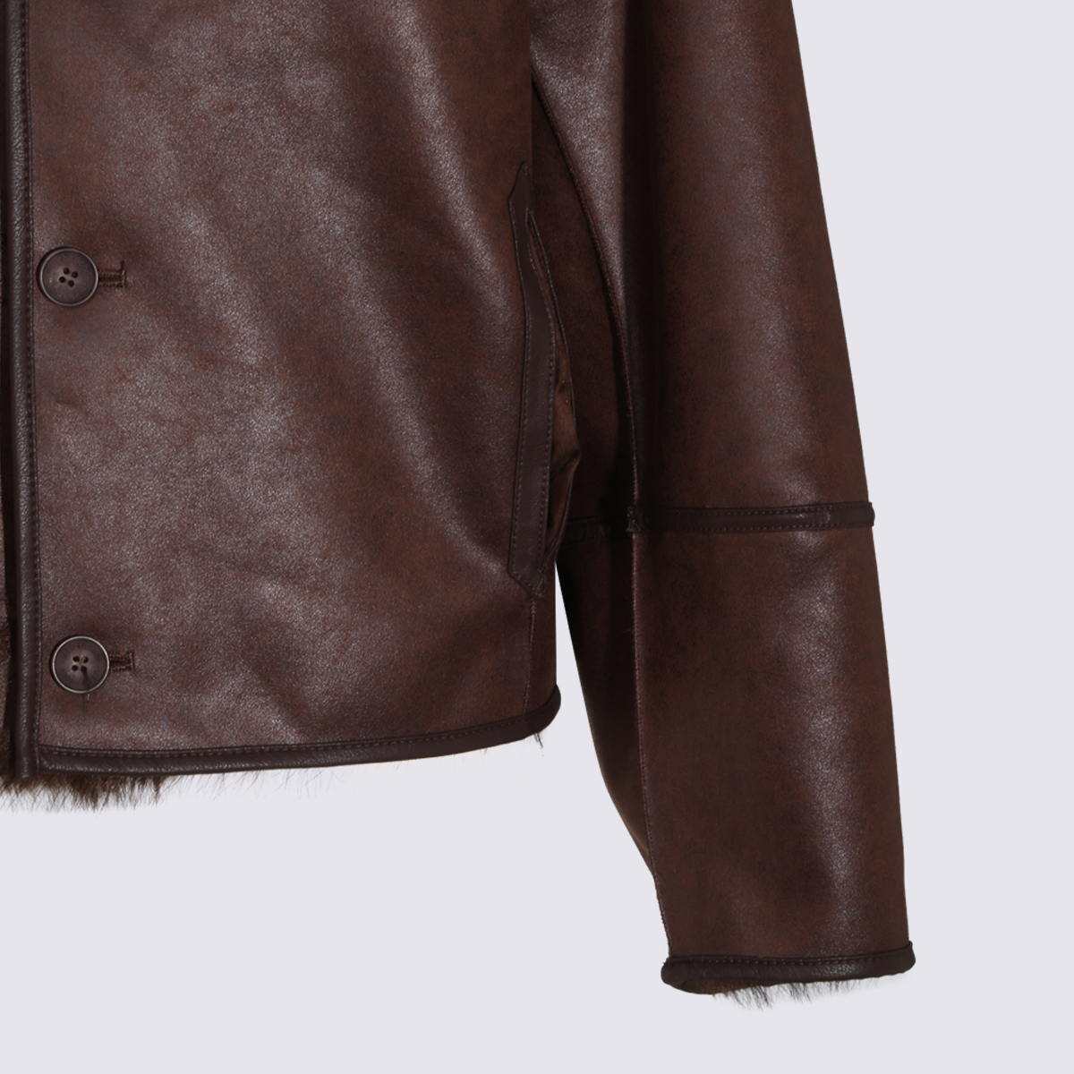 [Urbancode] Fur Jacket FW26 BJ20455TRUFFLE