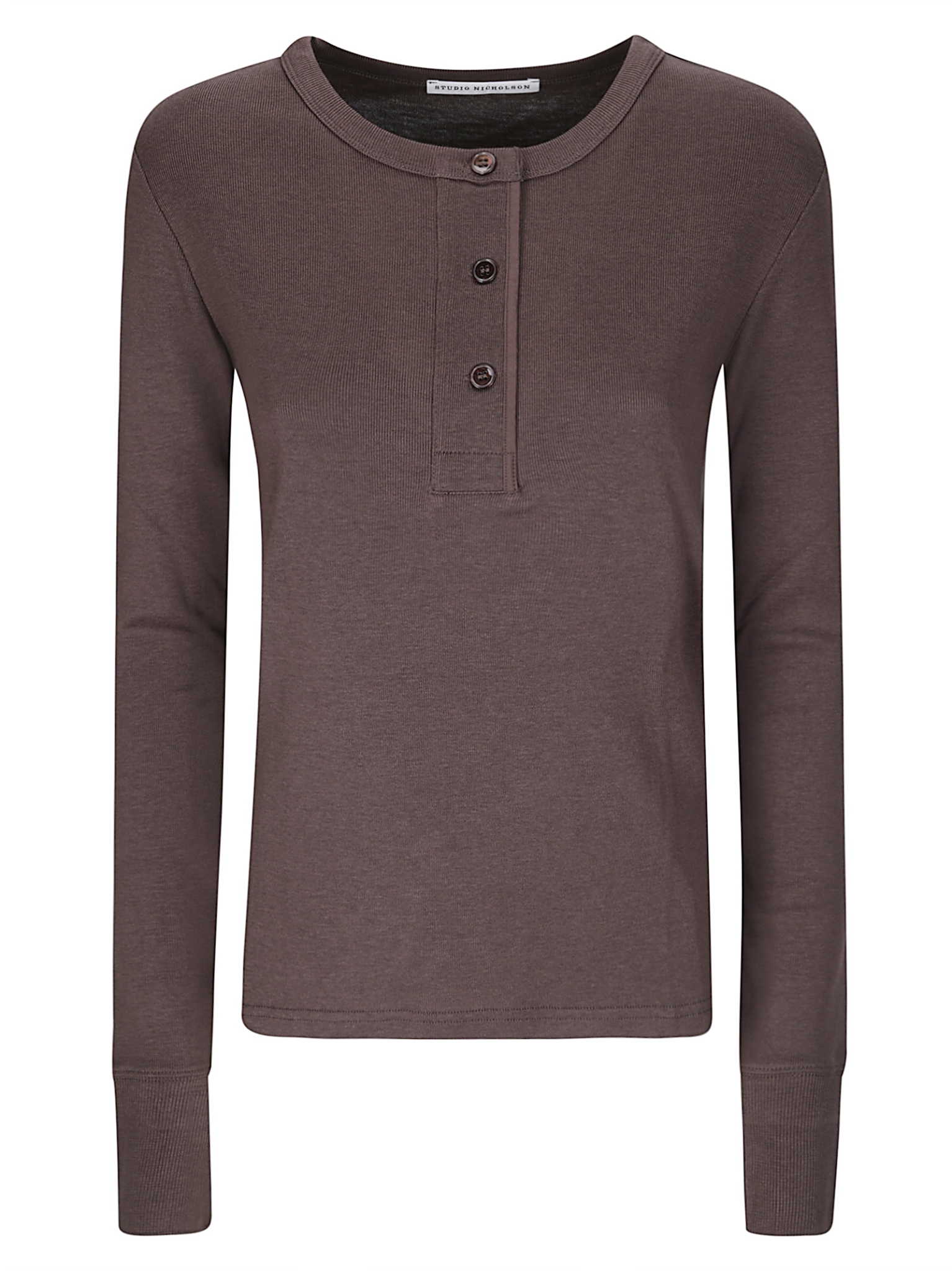 [Studio Nicholson] T-shirts Long Sleeve FW26 ROANESNW1868 ESPRESSO