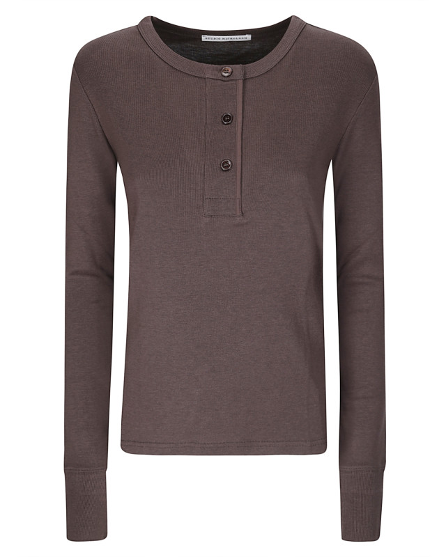 [Studio Nicholson] T-shirts Long Sleeve FW26 ROANESNW1868 ESPRESSO