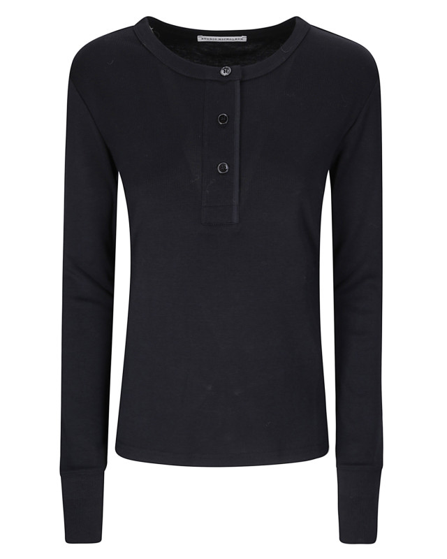 [Studio Nicholson] T-shirts Long Sleeve FW26 ROANESNW1868 BLACK