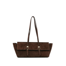 [ELLEME] Shoulder bag FW26 LE BATEAU LARG SUEDE BROWN