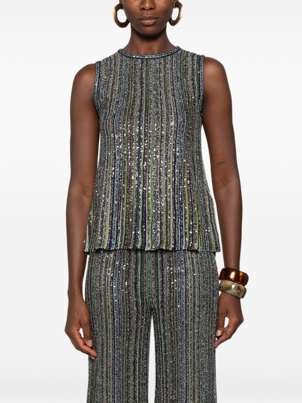 [MISSONI] T-shirts Sleeveless FW26 DS26WK0J BK01J8 S616T