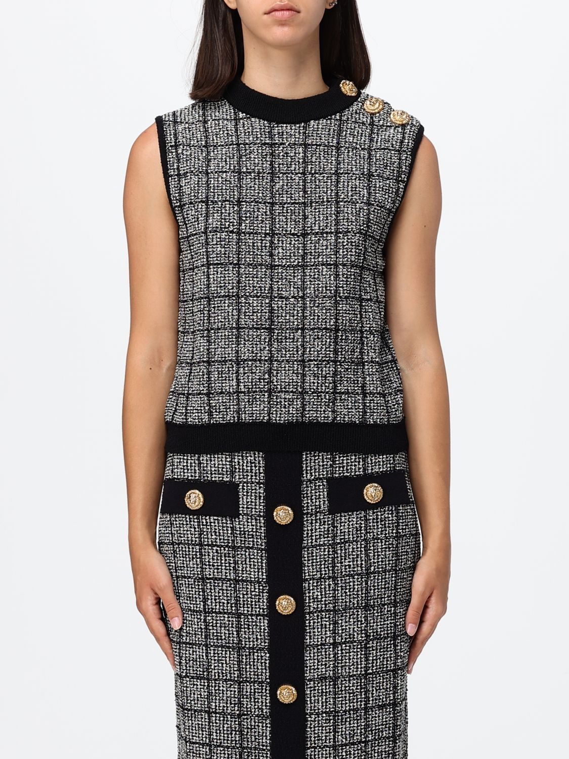 [Balmain] T-shirts Sleeveless SS26 GF1AG850KJ48 EER