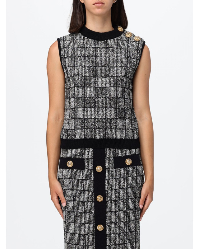 [Balmain] T-shirts Sleeveless SS26 GF1AG850KJ48 EER