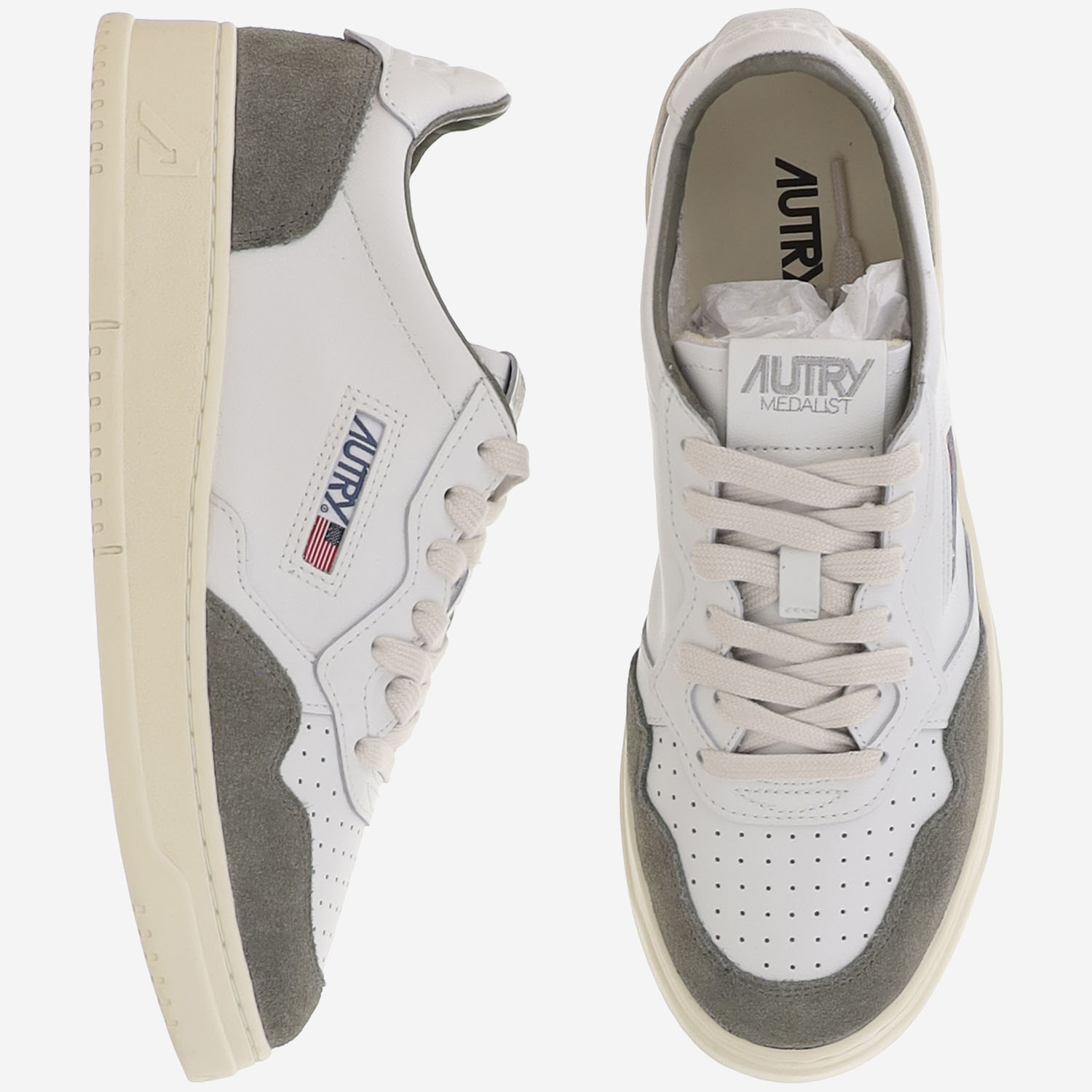 [AUTRY] Sneakers FW26 AULMFT21SOFLEASUEWHTSMOKEDGRN