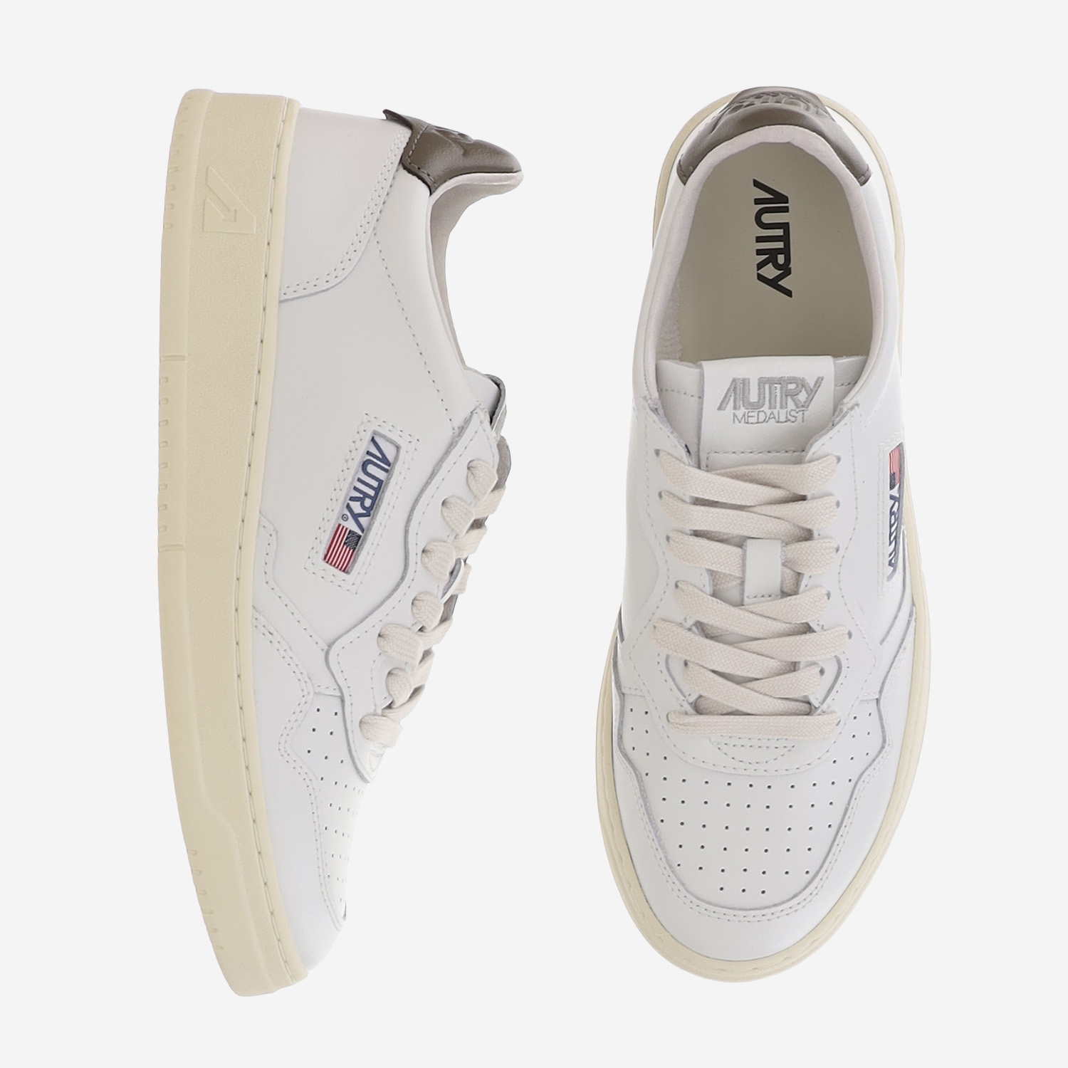 [AUTRY] Sneakers FW26 AULMLL28LEATLEATWHTCHOCO