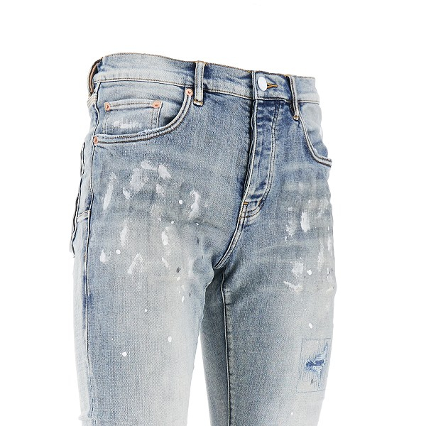[Purple Brand] Trousers FW26 P001-LIA.LT INDIGO PAINT BLOWOUT-LT INDIGO PAINT BLOWOUT