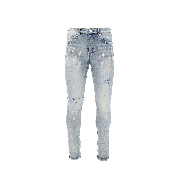 [Purple Brand] Trousers FW26 P001-LIA.LT INDIGO PAINT BLOWOUT-LT INDIGO PAINT BLOWOUT