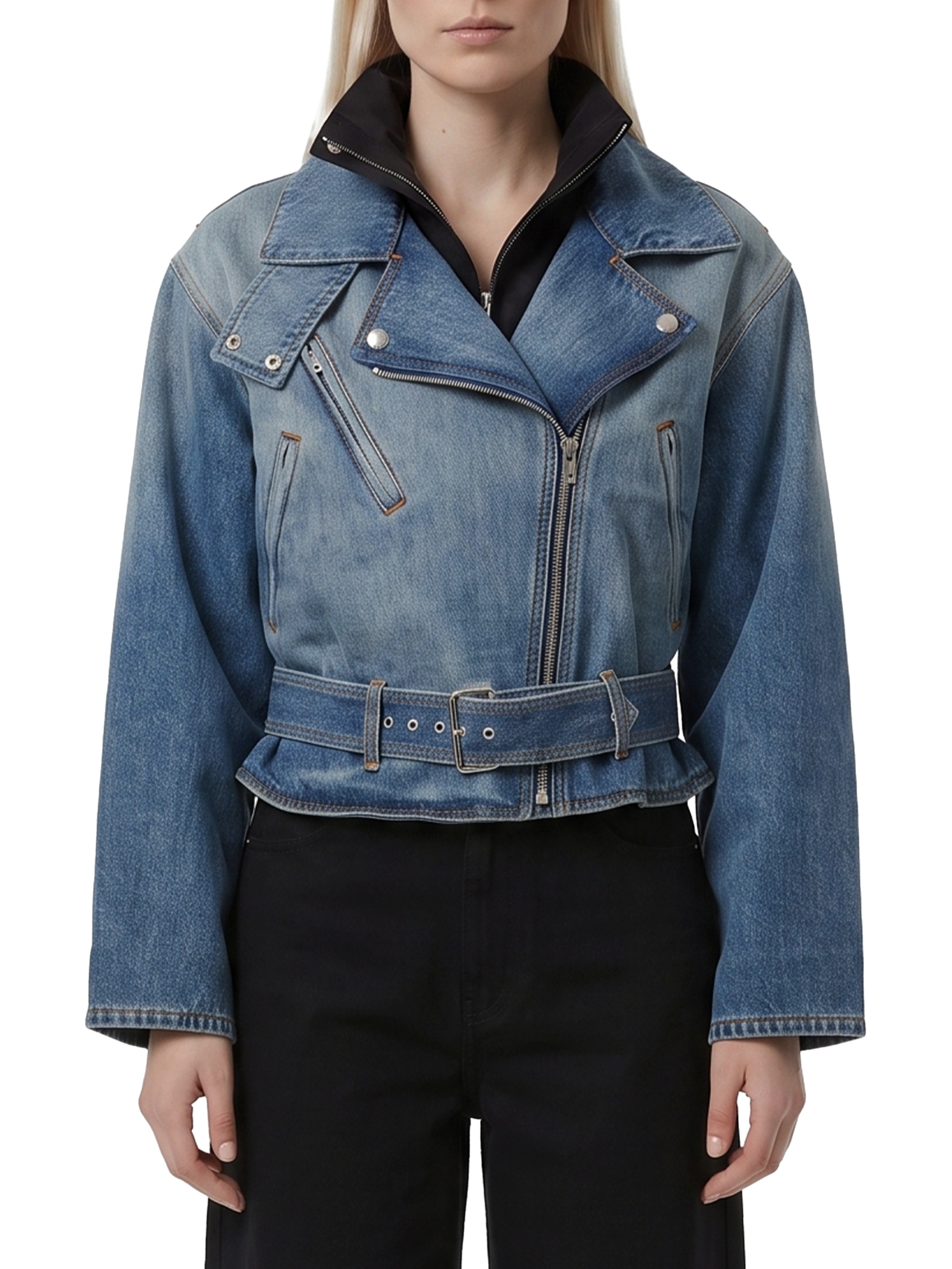 [Alaia] Denim Jacket FW26 AA9V1316D026D__A56