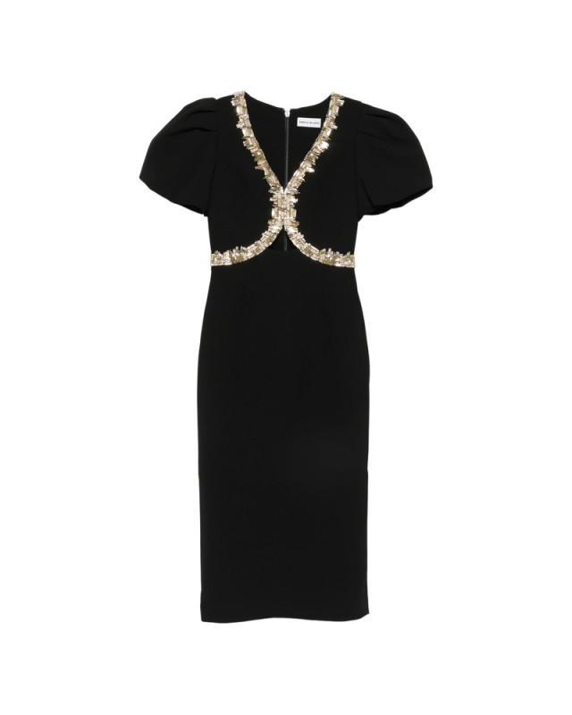 [Rebecca Vallance] Short sleeve dress FW26 2602-1673  BLACK
