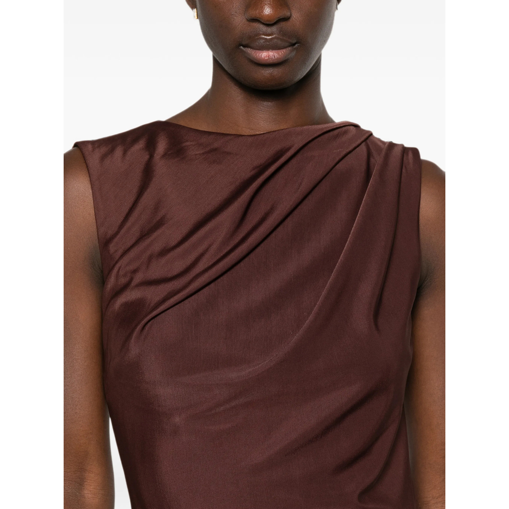 [Rebecca Vallance] Sleeveless dress FW26 2602-1706  CHOCO