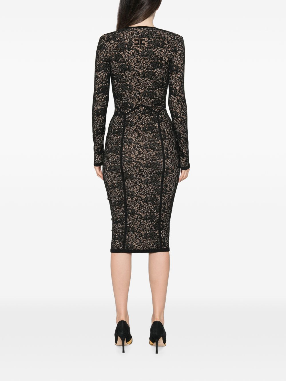[ELISABETTA FRANCHI] Long sleeve dress FW26 AM26Q66E2 FR9