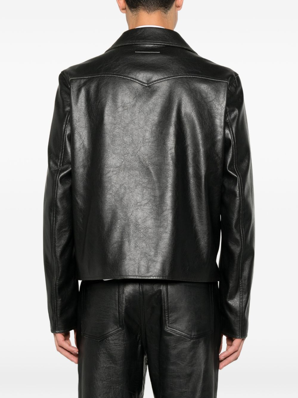 [MM6 Maison Margiela] Leather Jacket FW26 SH0AM0102 M35455 900