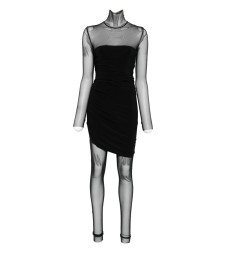 [Norma Kamali] Long sleeve dress FW26 KK325JPMR53001 BLACK