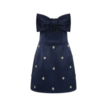 [Rebecca Vallance] Sleeveless dress FW26 2602-1621  NAVY