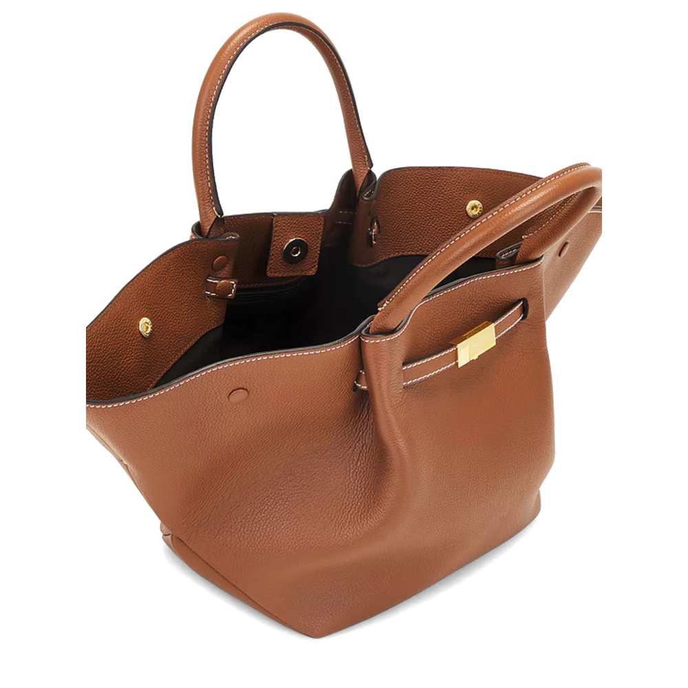 [DEMELLIER] Tote bag FW26 N81 LEATHER MIDI NEW Y TAN