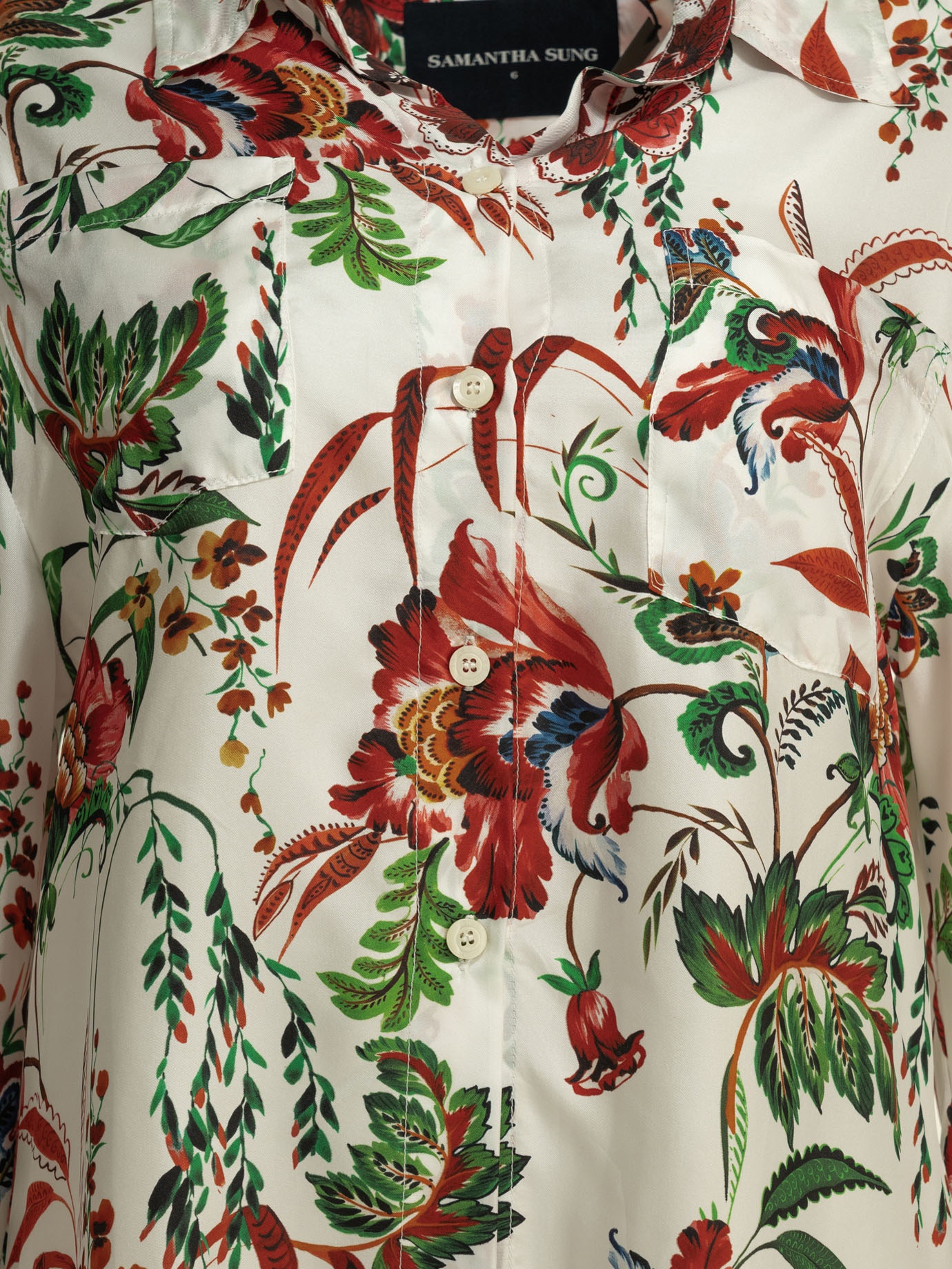 [Samantha Sung] Shirts Long Sleeve SS26 CAMICIA PIGIAMAASIAN BOTANICWHITE