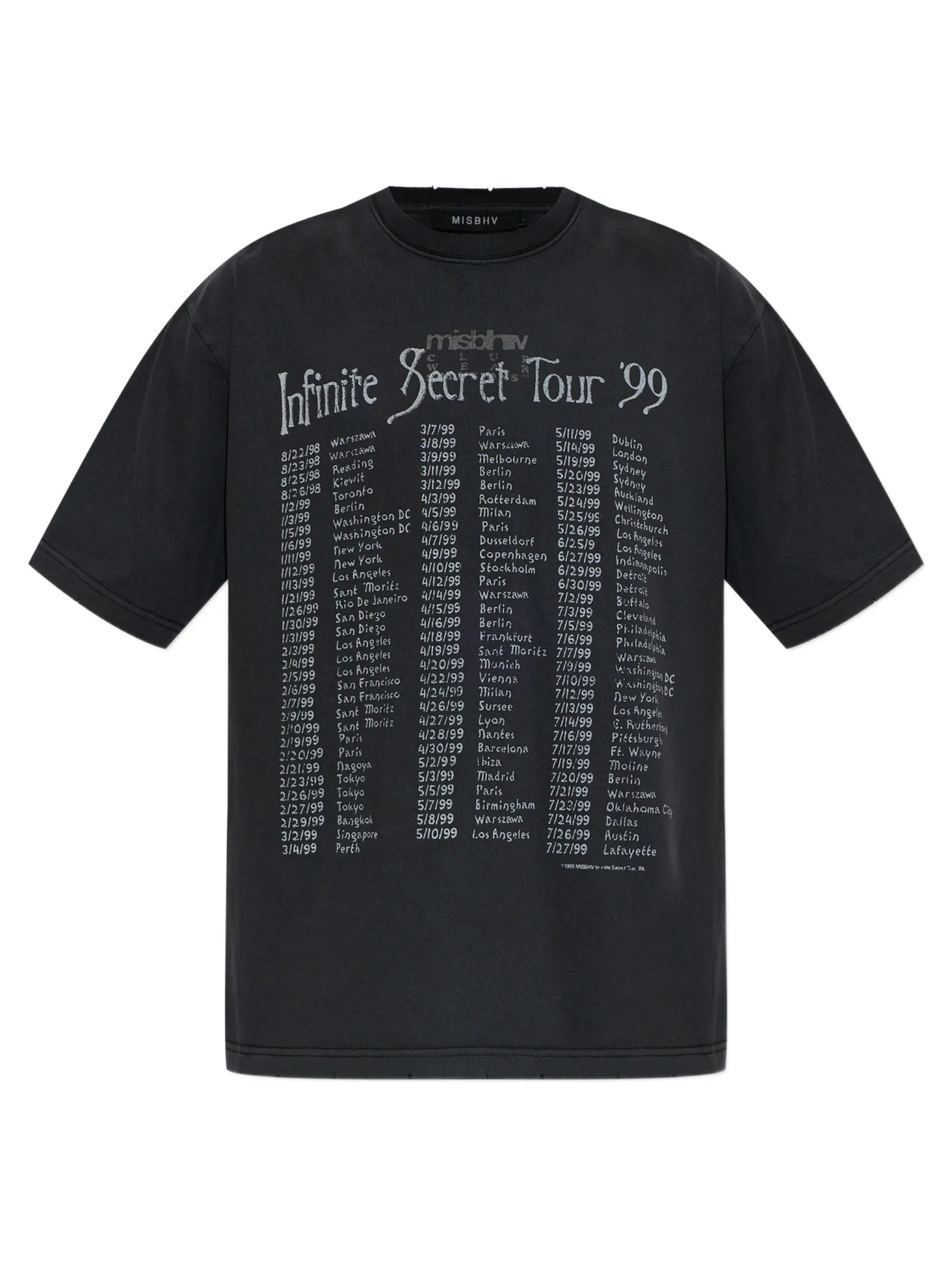 [MISBHV] T-shirts Short Sleeve SS26 260U226WASHED BLACK
