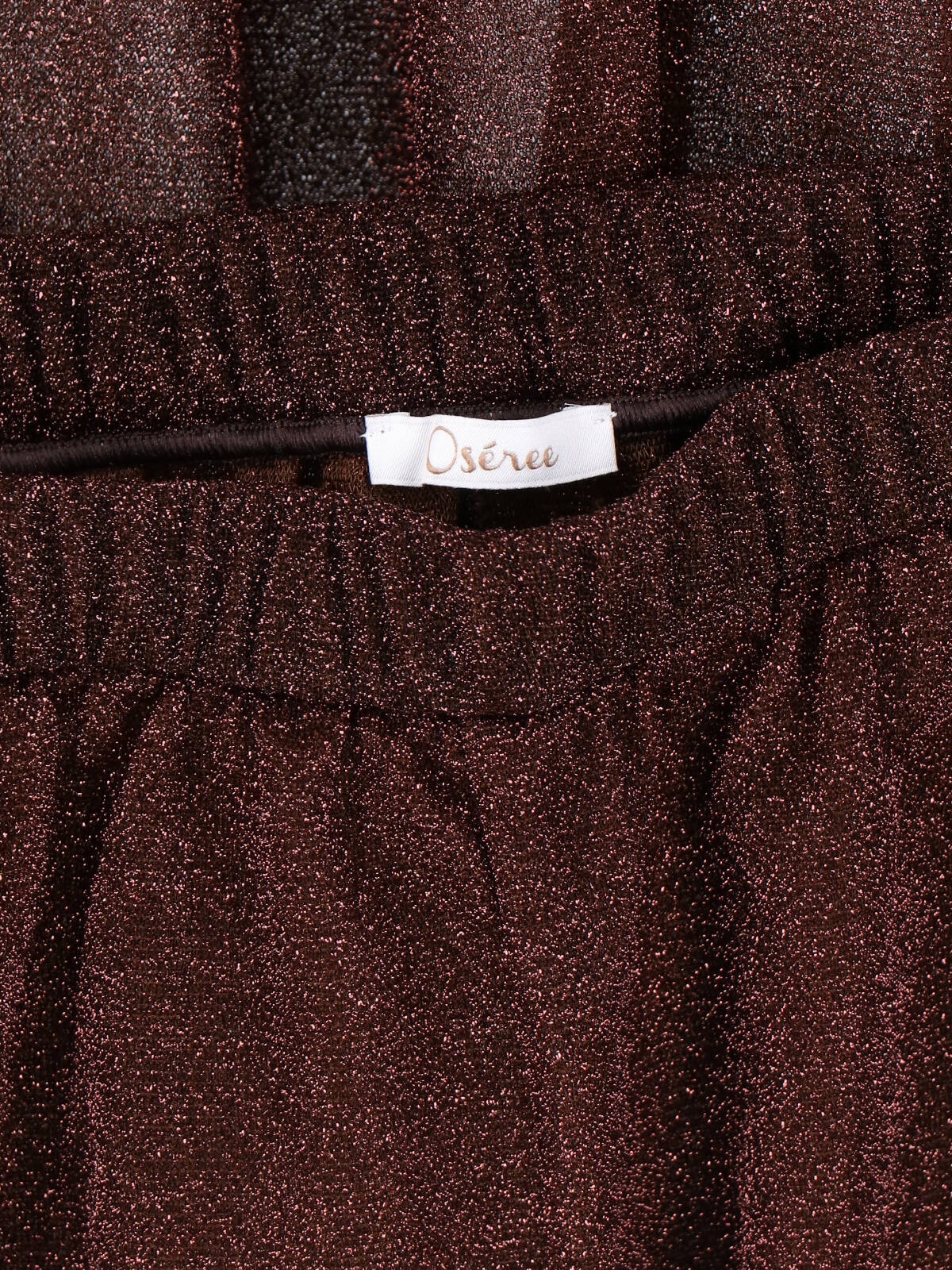 [OSEREE] Trousers SS26 LPF202 LUREXCHOCOLATE